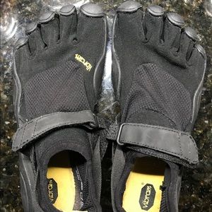 Black Vibrams.